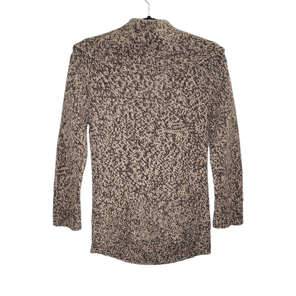 Express Wool Cashmere Blend Cowl Neck Cable Knit Sweater Women's L Brown & Tan - Picture 2 of 7